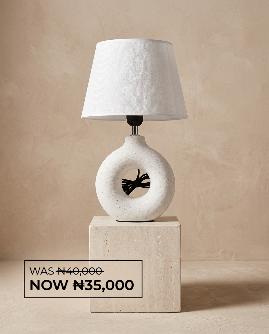 Serenity Table Lamp in a luxury nude interior